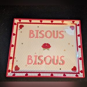 Anthropologie Bistro Tile Bisous Tray